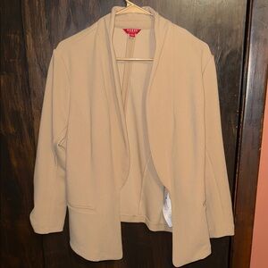 Guess Women's Beige Open Front Blazer